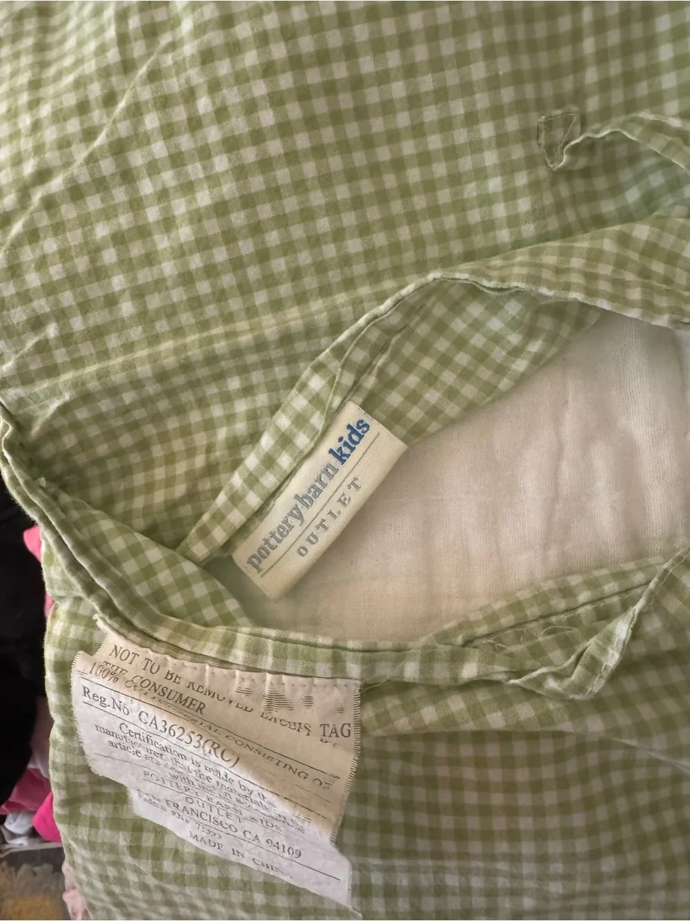 pottery barn kids shams pair